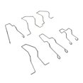 thumbnail image 3 of 6pcs Headlamp Headlight Dip Dipped Beam Clip Clamp Bracket Bulb Retaining Spring Clip Clamp Fgao, 3 of 4