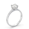 thumbnail image 2 of Meryn Jewel 14K White Gold Plated Solitaire Ring - Round Cut Excellent 2.2 Ct Diamond Proposal Ring - Simple Wedding Engagement Band for Her - Solo Stone Diamond Bridal Ring for Women's, 2 of 3