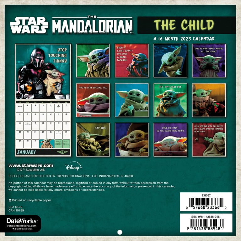 DateWorks 2024 Star Wars: The Mandalorian - The Child Mini Wall