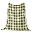 thumbnail image 5 of Great Bay Home Cozy Plush / Sherpa Reversible Throw Blanket, King, Olive Green Buffalo Check, 5 of 6