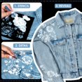thumbnail image 3 of Tulip DIY Denim Paint Stencil Kit, Permanent Paints, Beginner Friendly Craft Kit, Includes Stencils, Pouncers, Brush Tools and Easy Project Guide, 8 Pieces, 3 of 8