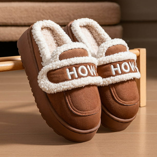 Xucatan Women's Plush Winter Slippers with Cute Decorations Cozy Fleece-Lined Indoor House Shoes, Non-Slip Comfortable Casual Flat Slides for Women Gift