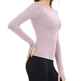 thumbnail image 5 of Womens Breathable Compression Shirt Tight Long Sleeve Workout Baselayer Yoga Athletic Top Sports Gym Fitness Clothing, 5 of 6