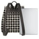 thumbnail image 3 of Balery Black Plaid Heart Mochila de Cuero para Mujeres, Gran Capacidad, Bolsa de Viaje Multifuncional, Mochila de Cuero y Bolsa de Hombro para Mujeres, 3 of 4