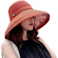 thumbnail image 4 of Sombreros para el sol de malla para mujer, protección UV UPF, plegables, ala ancha, correa para la barbilla, 4 of 5