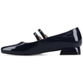 thumbnail image 2 of Journee Womens Gredah Double Buckle Mary Jane Dress Flats, Widths Available, 2 of 9
