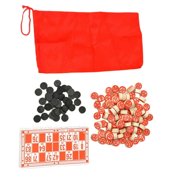 bedienty Bingo Pieces Classic Vintage Fun 90 Pieces Easy To Read Clear Numbers Family Play Bingo Chips 40 Black Bingo Pieces