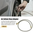 thumbnail image 2 of Unique Bargains Stainless Steel 10cm Air Chuck Inflator Compressor Pump Extension Hose for Car Motorbike Quick Connect, 2 of 7