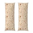 thumbnail image 1 of Fotbe Coffee Time Funda para Almohada Corporal con Diseño, Funda de Microfibra Ultrasuave de 20x54 Pulgadas, Ropa de Cama Elegante, 1 of 7
