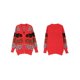 thumbnail image 2 of Cárdigan Extragrande para Mujer, Suéter Grueso con Botones y Estampado de Letras, Cárdigan Abierto Al Frente, Ropa de Calle Rojo S, 2 of 8