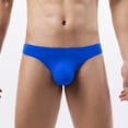 thumbnail image 5 of KaLI_store Mens Thong Underwear Mens Bikini Underwear Low Rise Briefs Microfiber Underpants Blue,L, 5 of 5