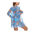 thumbnail image 3 of SAYOO - Blusas para mujer, falda transparente con amarre/cárdigan de manga larga para cubrir ropa de playa SAYOO Sexy, 3 of 5