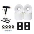 thumbnail image 1 of 82a Skateboard Wheels Replacement With Bearings Longboard Pu White, 1 of 5
