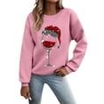 thumbnail image 1 of WEAIXIMIUNG Robe Chandail en Molleton Femme Longueur Genou 2024 et Hiver Mode Imprimé Verre Sweat à Capuche Femme, 1 of 2