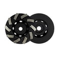 thumbnail image 3 of Benchmark Abrasives 4” Threaded Swirl Type Grinding Cup Wheel for Angle Grinder with 5/8"-11 Arbor Hole Use on Concrete, Granite, Marble, Masonry, Natural Stone (4”), 3 of 3