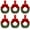 Red, variant on Christmas Wreath with Plaid Bow - 6PCS 4 Inch Mini Kitchen Cabinet Wreaths for Indoor and Outdoor Christmas Decorations, Holiday Decor for Windows, Doors, and Home Holiday Decor