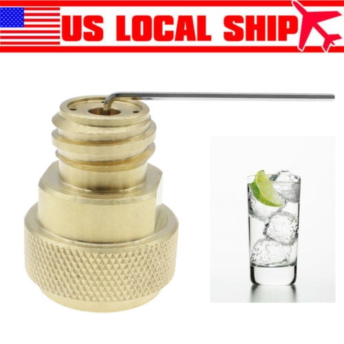 Kqiang 1X Co2 Gold Brass Adapter Replace Tank Paintball Conversion For Sodastream