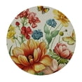 thumbnail image 4 of WYYP Flowers Butterflies Aestheticism Round Tablecloth Waterproof Resistant Fabric 100% Polyester Fiber Table Cover White, 4 of 8
