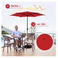 thumbnail image 3 of 9FT Lyon Outdoor Patio Umbrella Outdoor Table Umbrella with Push Button Tilt and Crank Market Umbrella 6 Sturdy Ribs UV Protection Waterproof for Garden Deck Backyard Pool，Red, 3 of 7