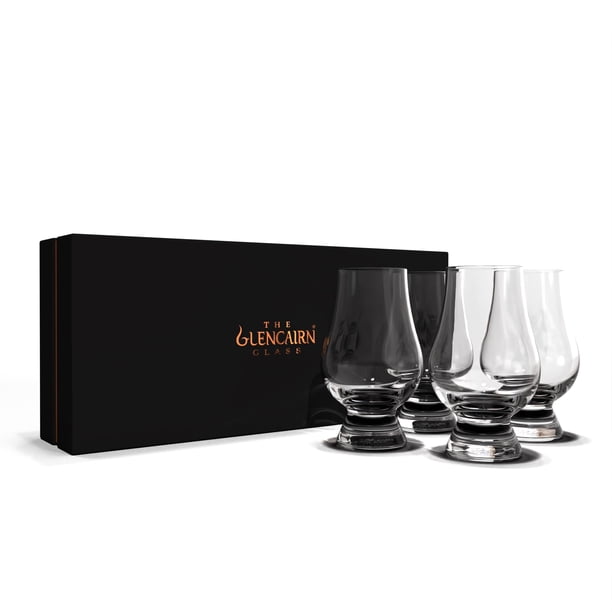 Set de regalo GLENCAIRN de cristal sin plomo para whisky, 4 unidades