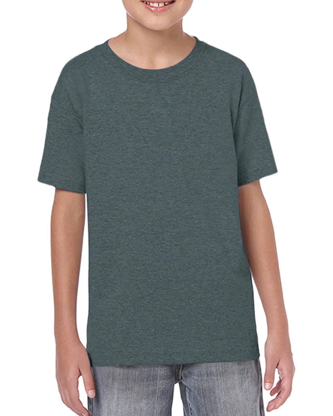 T-Shirt, XL, Dark Heather 