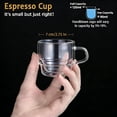 thumbnail image 4 of 4 oz Stackable Glass Cups Espresso Cups Double Walled Espresso Glasses Set of 4, 120ml Coffee Tea Glasses Expresso Shots Cup Set for Tea, Milk, Gifts for Women Man - German Quality, 4 of 4