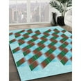thumbnail image 3 of Ahgly Company Machine Washable Indoor Rectangle Transitional DarkOliveGreen Area Rugs, 4' x 6', 3 of 7