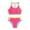 C-Hot Pink, variant on ibiyuan Girls Bathing Suits Size 8 Two Piece Adjustable Straps Bathing Suit Cut Out Tankini Sets with Belt Tropical Floral Modest Swimwear,9-10 Years