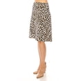 thumbnail image 2 of Women's Casual Knee Length Flare A-line Skirt with Elastic Waistband, 2 of 7