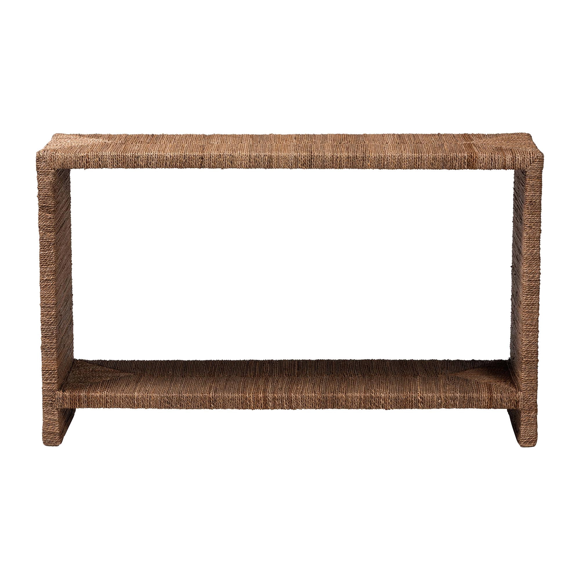 bali & pari Liza Boho Console Table, Natural Seagrass
