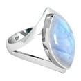thumbnail image 3 of Natural Rainbow Moonstone Women Jewelry 925 Sterling Silver Ring, 3 of 10