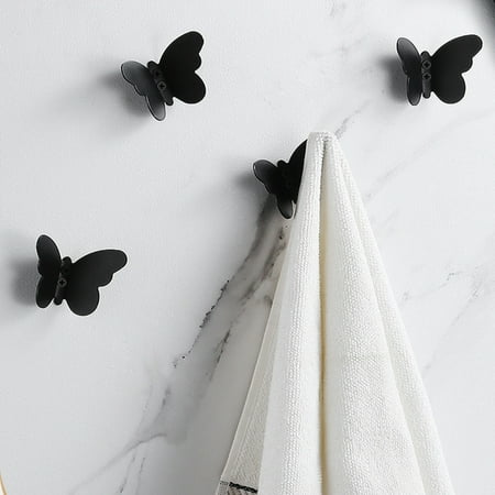 

304 Stainless Steel Bathroom Storage Creative Metal Hook Single Hook Behind The Entrance Door Kitchen Stainless Steel Butterfly Hook