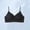 Black, variant on Backless Seamless Bra, Women Solid Color Ice Silk Gathered Bralette, Thin Breathable U-Shape Back Design with Adjustable Straps, Cool Feeling Lingerie for Daily Party Dress Matching White M