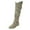Green, variant on -High Boots Women's Long Warm Round Thick Sole Autumn Style Boots