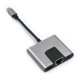 thumbnail image 5 of Convertidor de tarjeta de red tipo C a RJ45, velocidad de red de 100 megabytes, carga, auriculares de 3,5 mm, compatible con llamadas de voz, 5 of 5