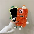 thumbnail image 4 of Super Cute Fluffy Fur Case Compatible with iPhone Xs Max, Fuzzy Furry Warm Plush Soft TPU Winter Case Funny Cool Protective Covers (iPhone Xs Max, Orange), 4 of 10