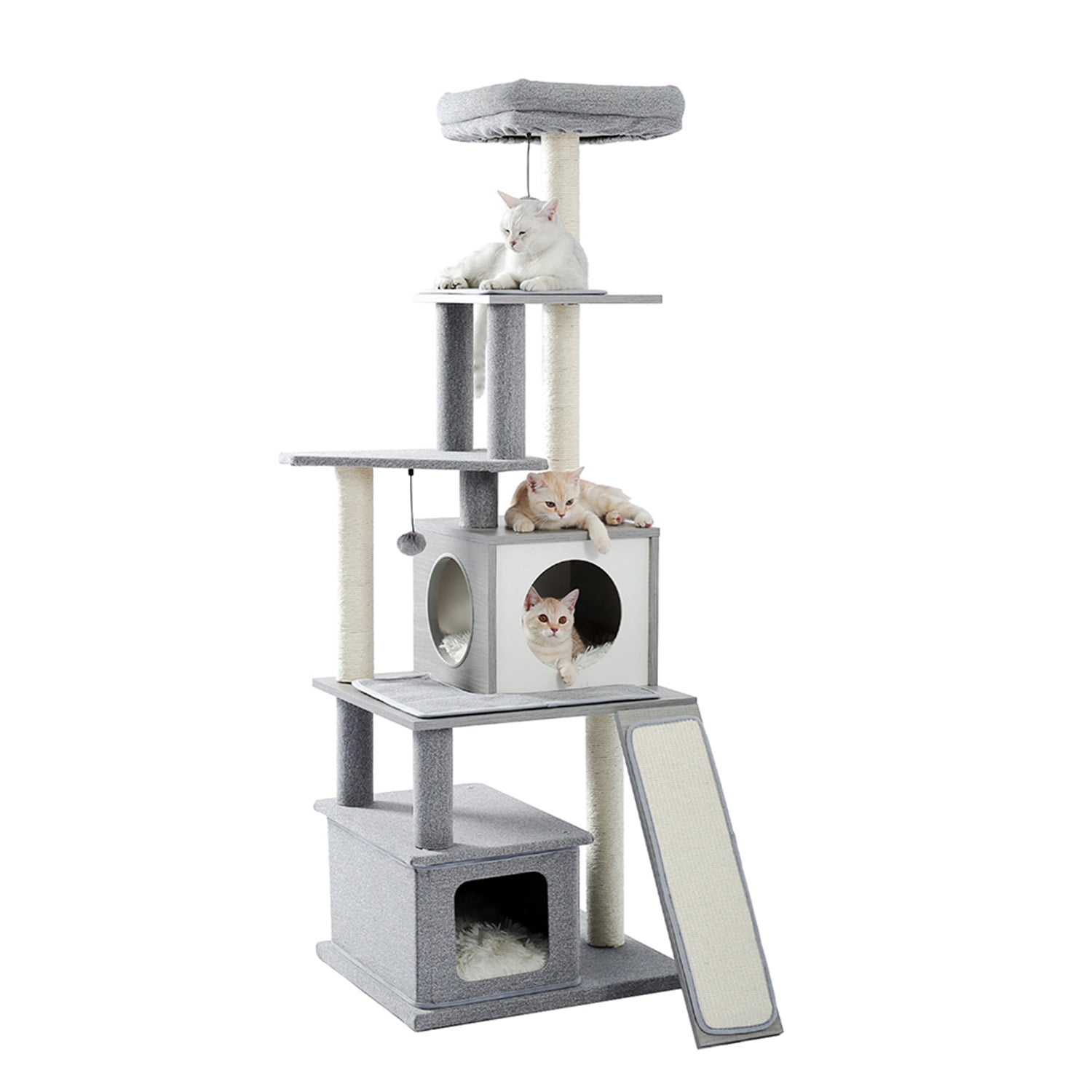 Pefilos Cat Tree for Indoor Cats Modern Grey Cat Tower, Multi-Level Tall Large Wood Condo for Indoor Cats, Cat Condo for Multiple Cats Furniture Cat Tree Tower for Outdoor Pefilos Cat Tree for Indoor Cats Modern Grey Cat Tower, Multi-Level Tall Large Wood Condo for Indoor Cats, Cat Condo for Multiple Cats Furniture Cat Tree Tower for Outdoor