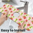 thumbnail image 6 of Sikiie Strawberry Floral Splash Guard for Sink Faucet-1 PC Super Absorbent Fast Drying Mat Sink Gadgets-Splash Guard for Kitchen, Sink Mat, 6 of 7
