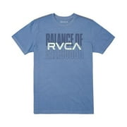 RVCA Men's Short Sleeve Crewneck T Shirt Title Ash Blue XL