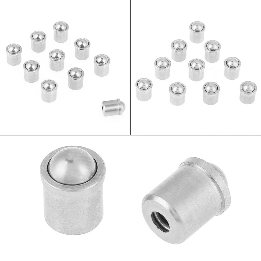 Tebru Ball Plunger, Ball Plunger Set,10pcs 304 Stainless Steel Push Fit