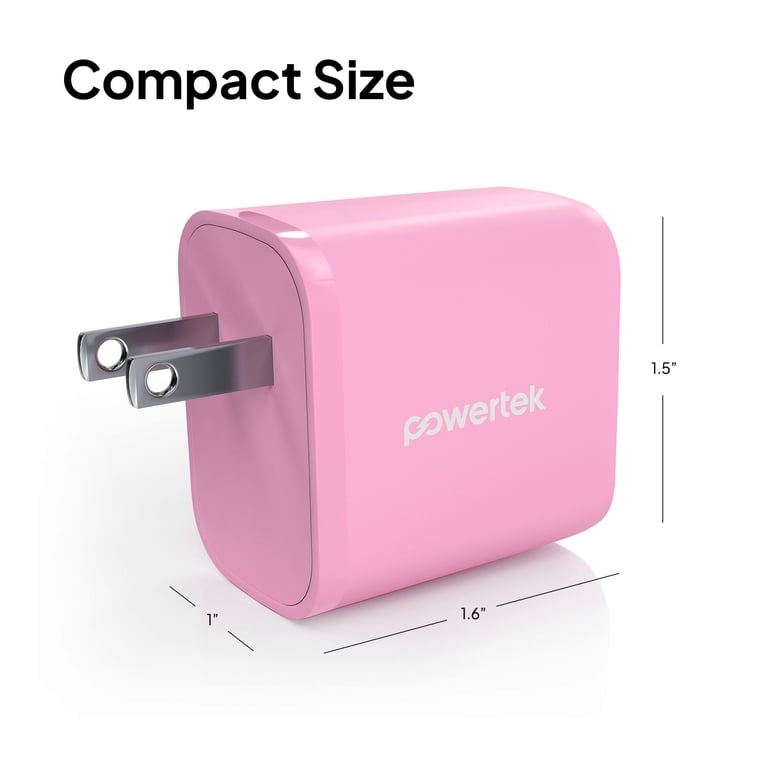 Dual Port USB-C and USB-A Wall Charger, 20W Fast Charging photo 4