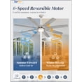 thumbnail image 3 of Zardon 72in Ceiling Fans with Light & Remote Control, Large Farmhouse Ceiling Fans with Reversible 6-Speed for Indoor, Silver, 3 of 10