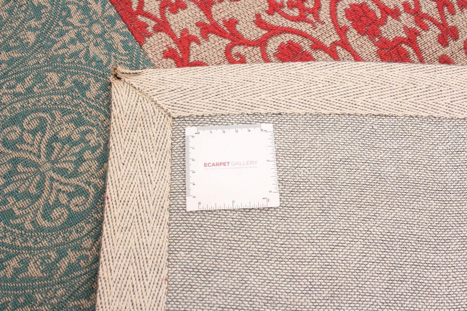 ECARPETGALLERY 5'8" x 7'6" Transitional Collage Handmade Area Rug for Living Room, Dining Room and Bedroom in Grn