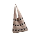 thumbnail image 3 of Bolso de Crochet Satchel Bolso de Mano Bolso Tejido Bolso de Hombro con Corazón Gran Capacidad y Material Cómodo para Mujer Adecuado para Vacaciones, 3 of 9