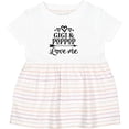thumbnail image 3 of Inktastic Gigi and Poppop Love Me Girls Baby Dress, 3 of 5