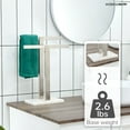 thumbnail image 4 of KOKOSIRI Hand Towel Holder Free-Standing Towel Racks with Marble Base for Bathroom Kitchen Vanity, Brushed Stainless Steel 15.7'' Height THS0001-SM-BR, 4 of 7