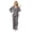 Grey, variant on GPOECD Casual Outfits for Women V Neck Double Kimono Style Cardigan and Loose Solid Pants Two Piece Sets for Women Khaki,L