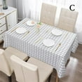 thumbnail image 5 of Plaid Tablecloth Waterproof Oilproof Wash Free Plastic Checkered Table Cover Dustproof Dining Table Protector Reusable Easy Clean Wipeable Spill Proof Decorative Kitchen for Home Party Decor, 5 of 7