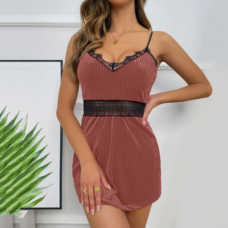

Cathalem Cutout Lingerie plus Size Ladies Mesh Nightgown Mesh Underwear Bathrobe Ruffle Cardigan Pajamas Teal Lingerie Underwear Pink Small