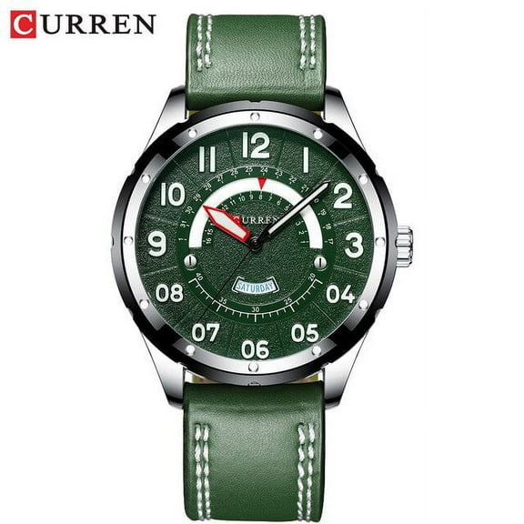 CURREN Mens Watches Casual Quartz Wristwatch for Male Relogio Masculino Clock Vintage Leather Strap Men Waterproof Watches 8270